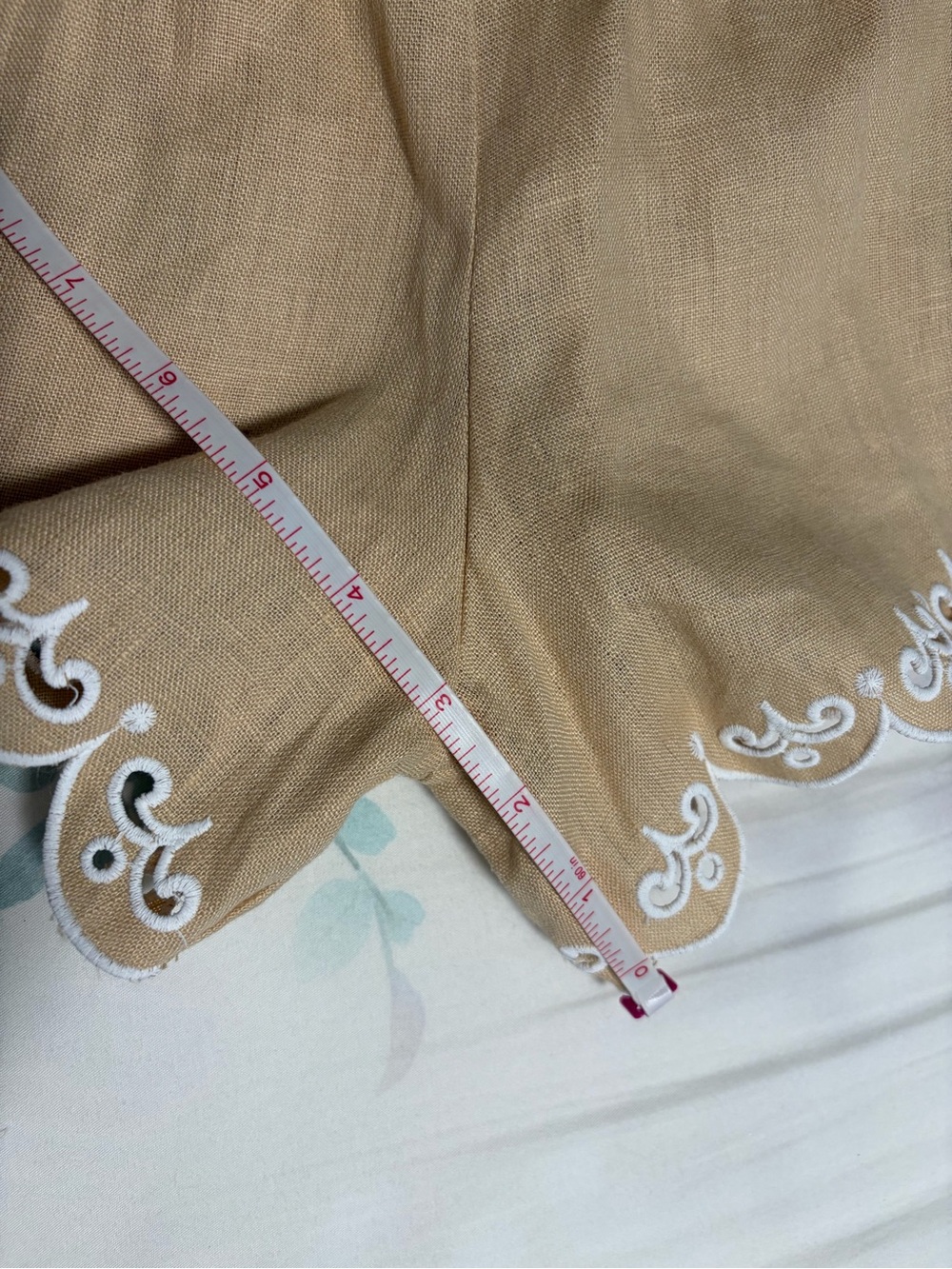 FARM Rio Tan Shorts with White Embroidered Trim - Picture 5 of 7